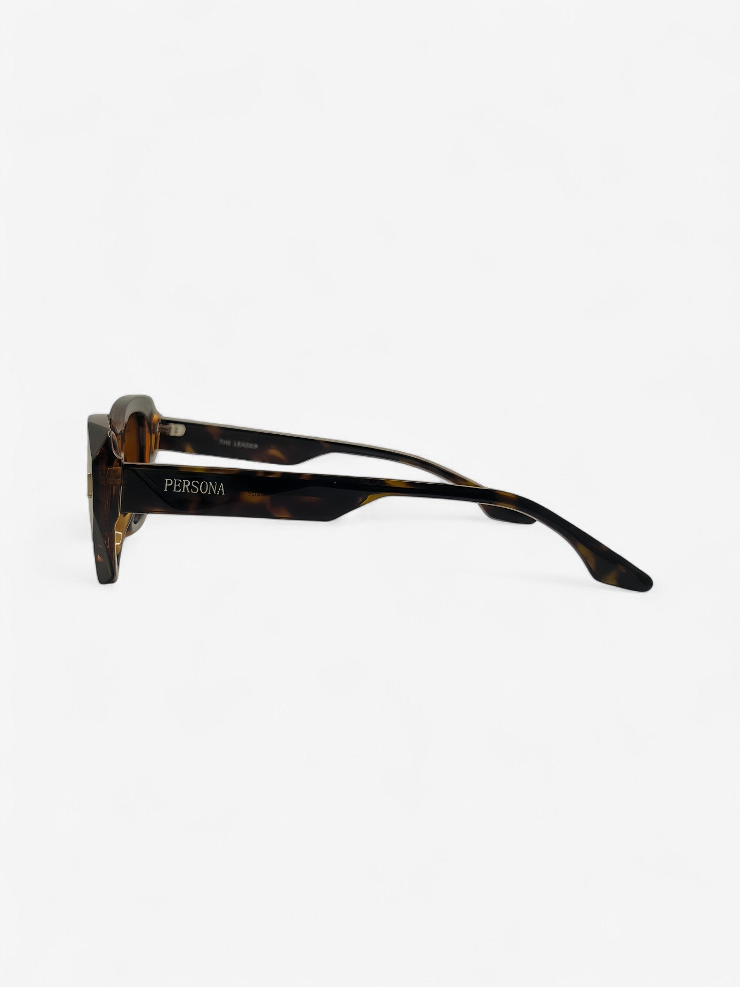 Side view of brown Leader sunglasses - polarised premium lenses