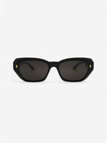 Black polarised cat eye sunglasses for women and men - The Leader - premium acetate frame 