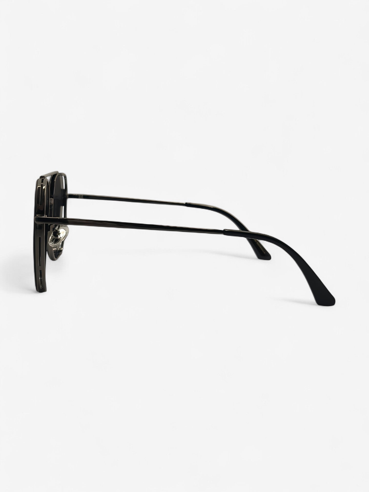 Side view of Maverick sunglasses - minimalist metal design 
