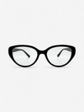 blue light cat-eye glasses - Clarity - Black