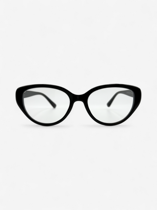 blue light cat-eye glasses - Clarity - Black