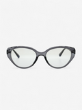 blue light cat-eye glasses - Clarity - Grey