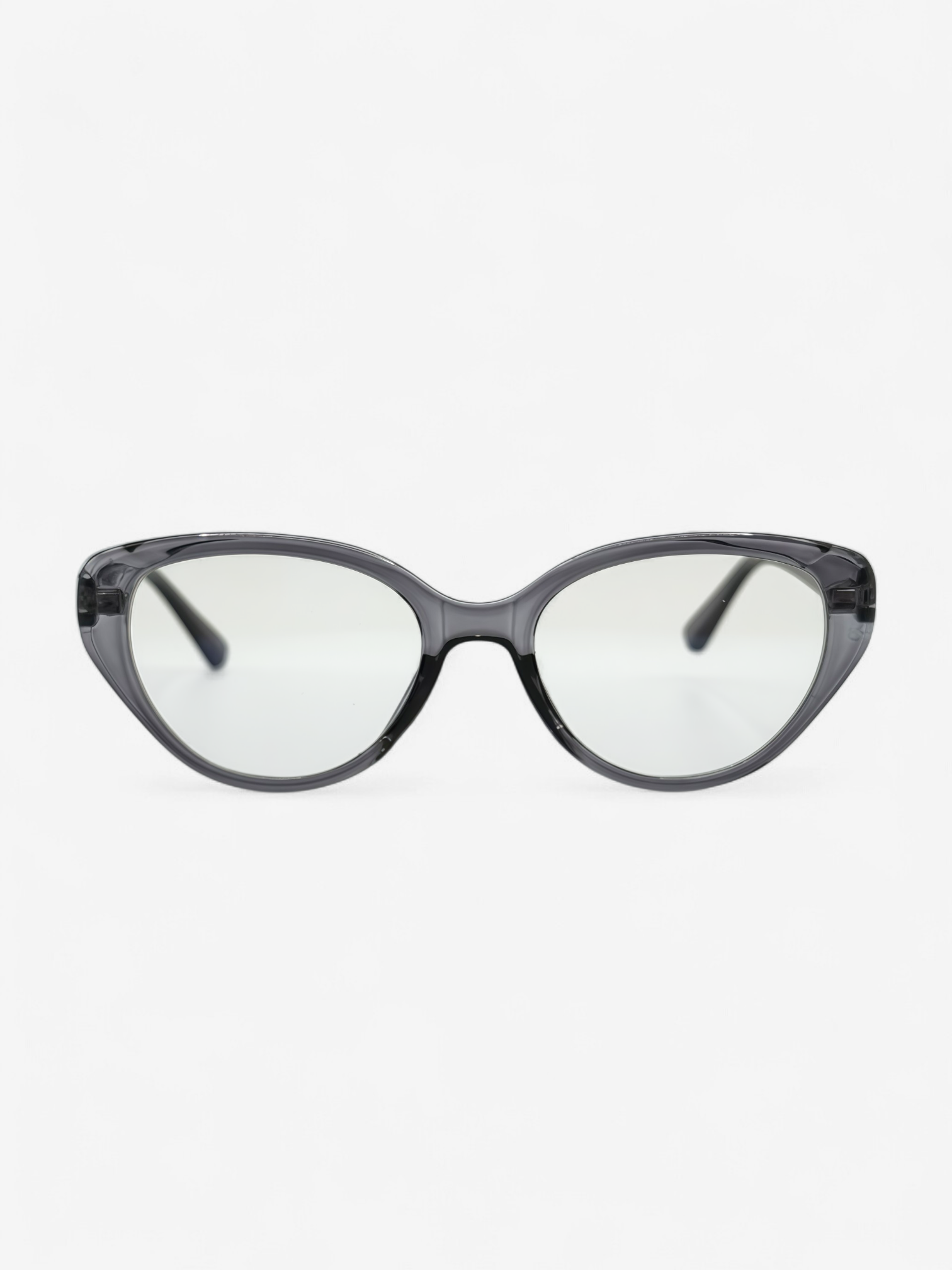 blue light cat-eye glasses - Clarity - Grey