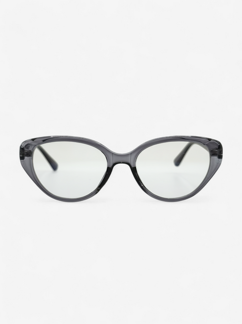 blue light cat-eye glasses - Clarity - Grey